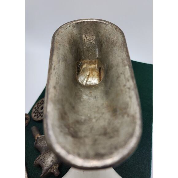 Vintage 70s Meat‎ Grinder Enterprise K-1978 White Cast-Iron No Clamp - Picture 3 of 16